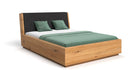 Designer Holzbett Cassian aus massiver Eech mat Stauraum
