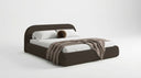 Designer Polsterbett Luma in Bouclé mit Stauraum