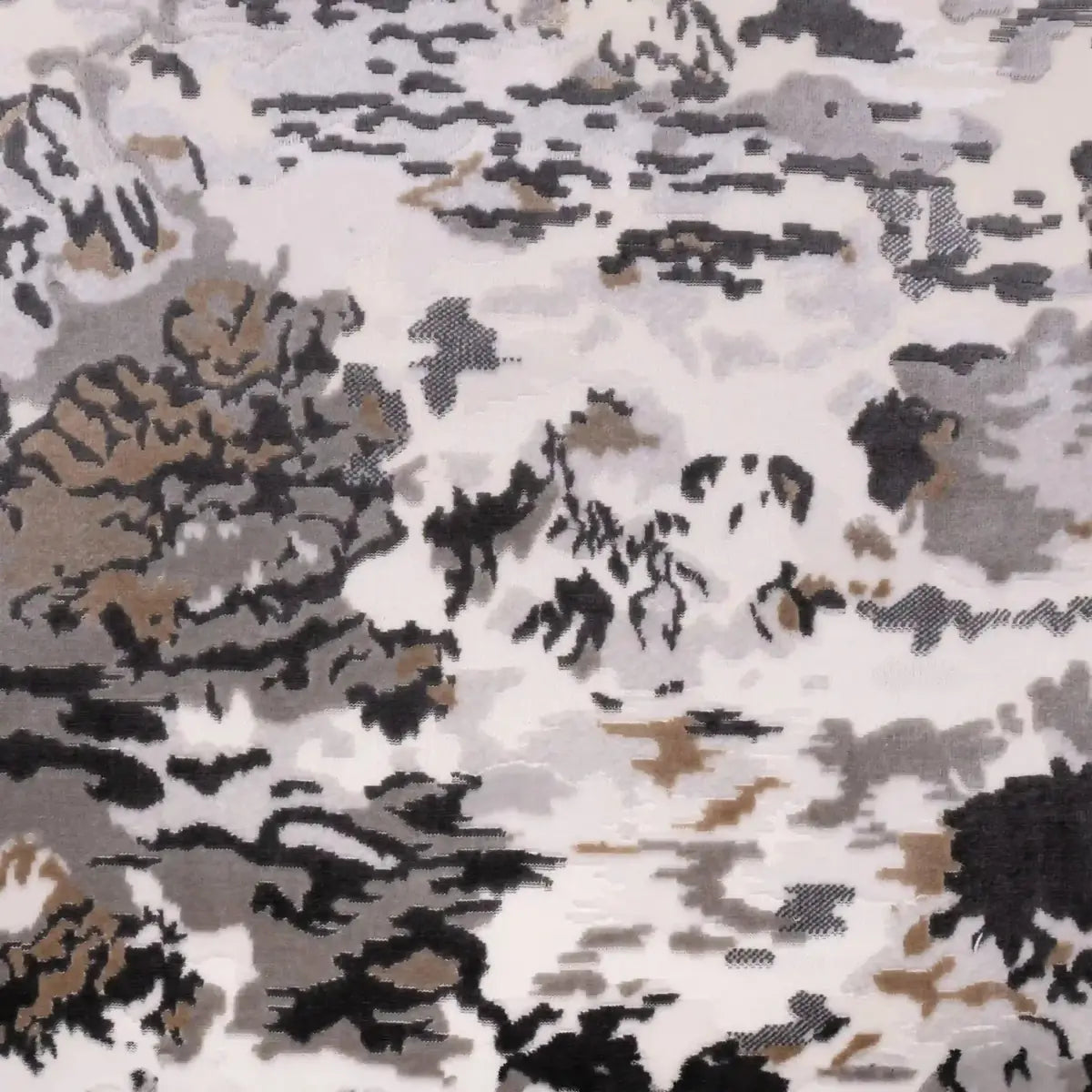 Canapé d'angle design Lesley Mini - jacquard à motif aquarelle
