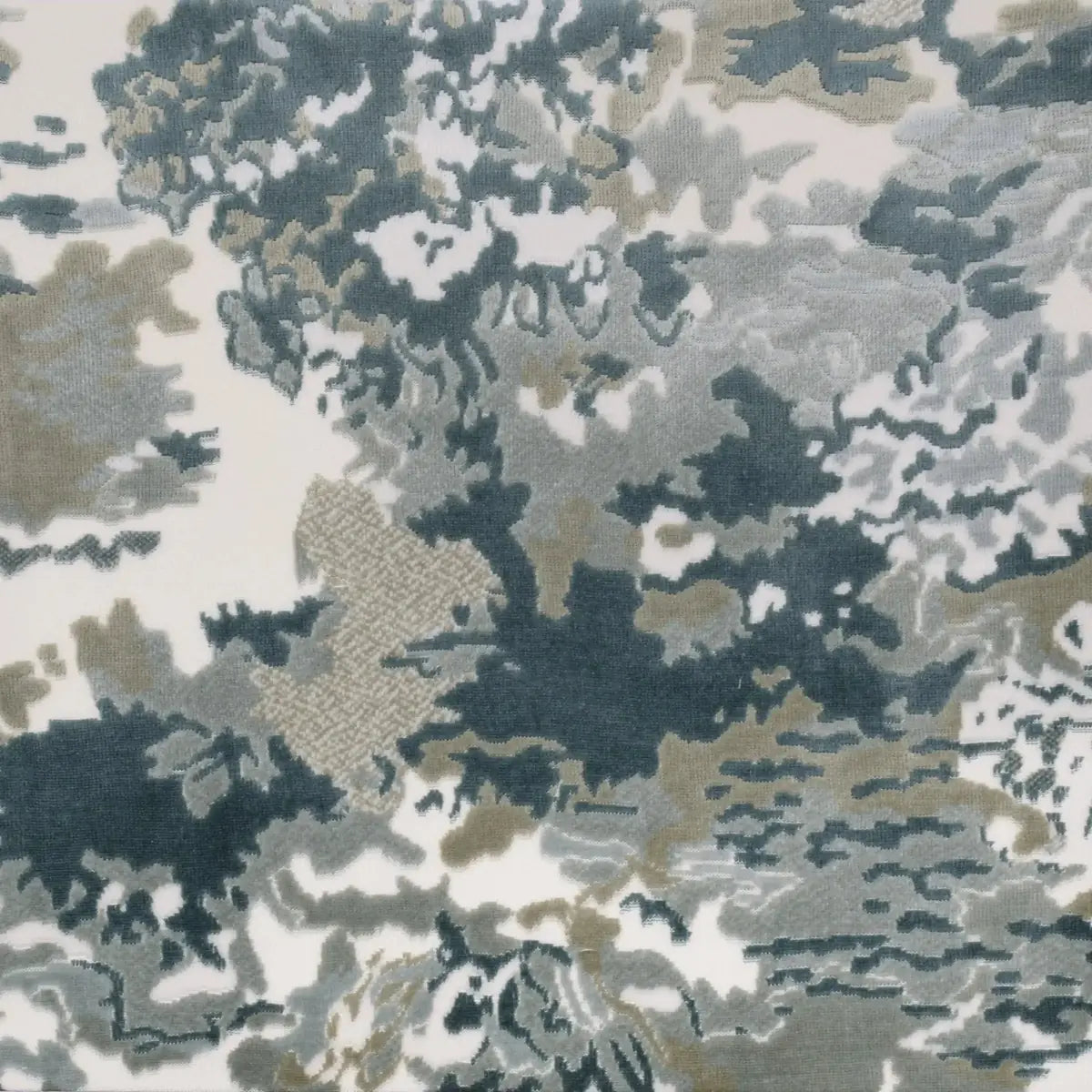 Canapé d'angle design Lesley Mini - jacquard à motif aquarelle