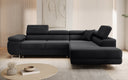 Designer-Ecksofa Aston mat Schlof- a Klappfunktioun aus Cord