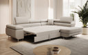 Canapé d’angle design Aston avec fonction lit et rabattable en Bouclé