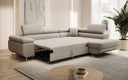 Canapé d’angle design Aston avec fonction lit et rabattable en Bouclé