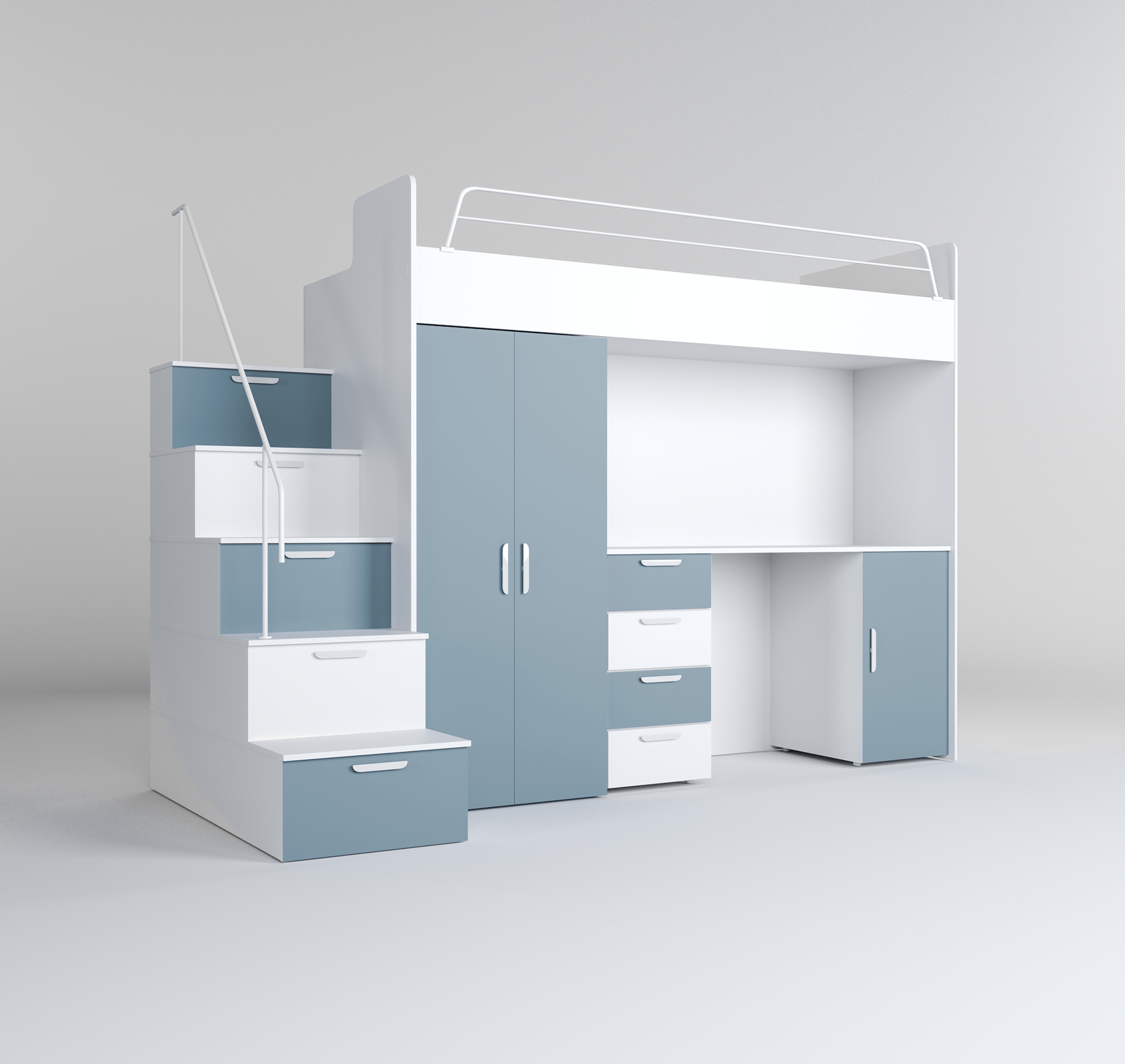 Children's loft bed Dream matte surface