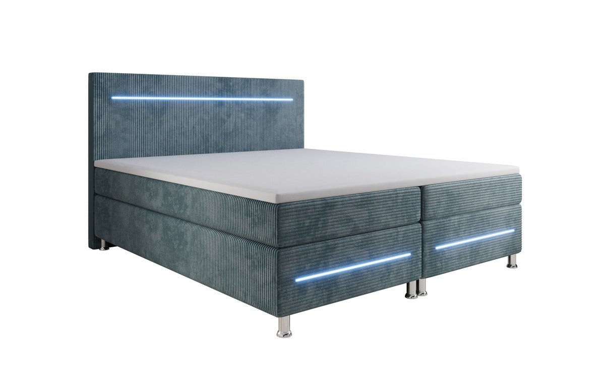 Sejour box spring bed with LED in cord