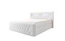 Boxspringbett Menzogna Bouclé mit LED und Stauraum (2 Schubladen)