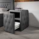 Designer Nightstand Josy in Bouclé
