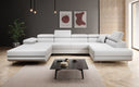 Designer Sofa Lago mat Schlof- a Klappfunktioun a Bouclé