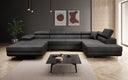 Designer Sofa Lago mat Schlof- a Klappfunktioun a Bouclé