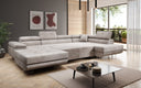 Designer Sofa Lago with sleeping and folding function in corduroy