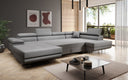 Designer Sofa Lago mat Schlof- a Klappfunktioun a Bouclé