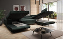 Designer Sofa Lago with sleeping and folding function in corduroy