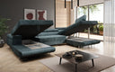 Designer Sofa Lago with sleeping and folding function in corduroy