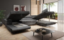 Designer Sofa Lago with sleeping and folding function in corduroy