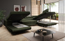 Designer Sofa Lago mat Schlof- a Klappfunktioun a Bouclé