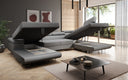 Designer Sofa Lago mat Schlof- a Klappfunktioun a Bouclé
