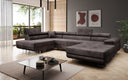 Designer Sofa Lago with sleeping and folding function in corduroy