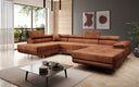 Designer Sofa Lago with sleeping and folding function in corduroy