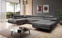 Designer Sofa Lago with sleeping and folding function in corduroy