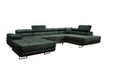 Designer Sofa Lago with sleeping and folding function in corduroy