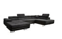 Designer Sofa Lago with sleeping and folding function in corduroy