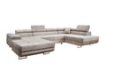 Designer Sofa Lago with sleeping and folding function in corduroy
