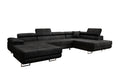 Designer Sofa Lago mat Schlof- a Klappfunktioun a Bouclé