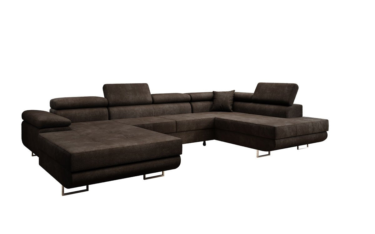 Canapé designer Lago avec fonction couchage et pliable en Bouclé