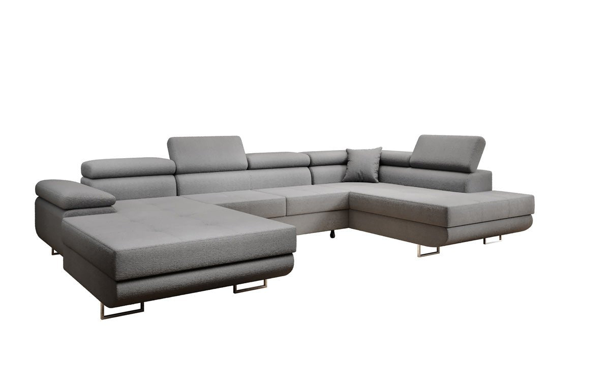 Canapé designer Lago avec fonction couchage et pliable en Bouclé