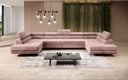 Designer Sofa Taormina mat Schlof- a Klappfunktioun a Kord