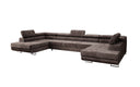 Designer Sofa Taormina mat Schlof- a Klappfunktioun a Kord