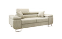 Designer 2er Sofa Siera mat Schlooffunktioun a Samt