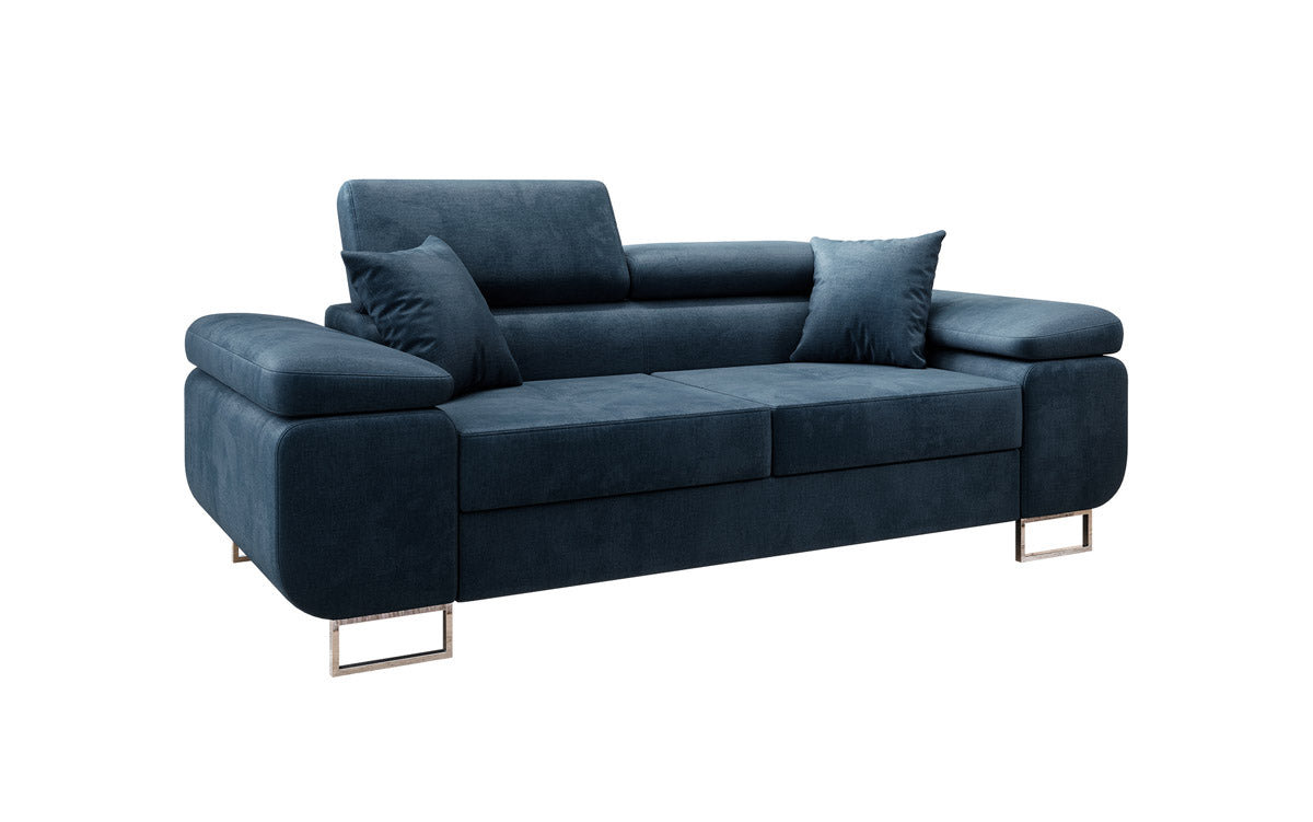 Designer 2er Sofa Siera mat Schlooffunktioun a Samt