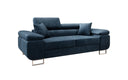 Designer 2er Sofa Siera mat Schlooffunktioun a Samt