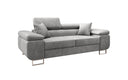 Designer 2er Sofa Siera mat Schlooffunktioun a Samt