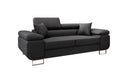Designer two-seater sofa Triora in fabric