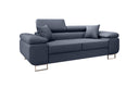 Designer two-seater sofa Triora in fabric