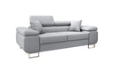 Designer two-seater sofa Triora in fabric