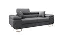 Designer two-seater sofa Triora in fabric