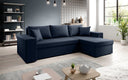 Designer Ecksofa Denver Kunstleder mit Schlaf- und Klappfunktion