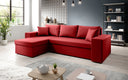 Designer Ecksofa Denver Kunstleder mit Schlaf- und Klappfunktion