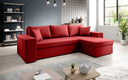 Designer Ecksofa Denver Kunstleder mit Schlaf- und Klappfunktion