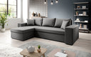 Designer Ecksofa Denver Kunstleder mit Schlaf- und Klappfunktion