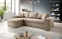 Designer Ecksofa Denver Kunstleder mit Schlaf- und Klappfunktion