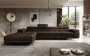 Designer Ecksofa Calvera Maxi mit Schlaf- und Klappfunktion in Bouclé