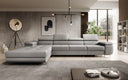 Designer Ecksofa Calvera Maxi mit Schlaf- und Klappfunktion in Bouclé