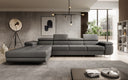 Designer Ecksofa Calvera Maxi mit Schlaf- und Klappfunktion in Bouclé