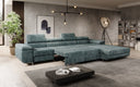 Designer-Ecksofa Calvera Maxi mat Schlof- a Klappfunktioun a Cord