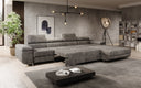 Designer-Ecksofa Calvera Maxi mat Schlof- a Klappfunktioun a Cord