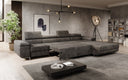 Designer-Ecksofa Calvera Maxi mat Schlof- a Klappfunktioun a Cord